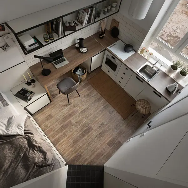 Gợi ý mẫu thiết kế nội thất căn hộ Studio tối giản, tinh tế cho gia chủ