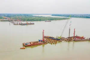 Siêu dự án cầu Ngọc Hồi vượt sông Hồng 12.000 tỷ nối Hà Nội - Hưng Yên tăng tốc sau 8 tháng