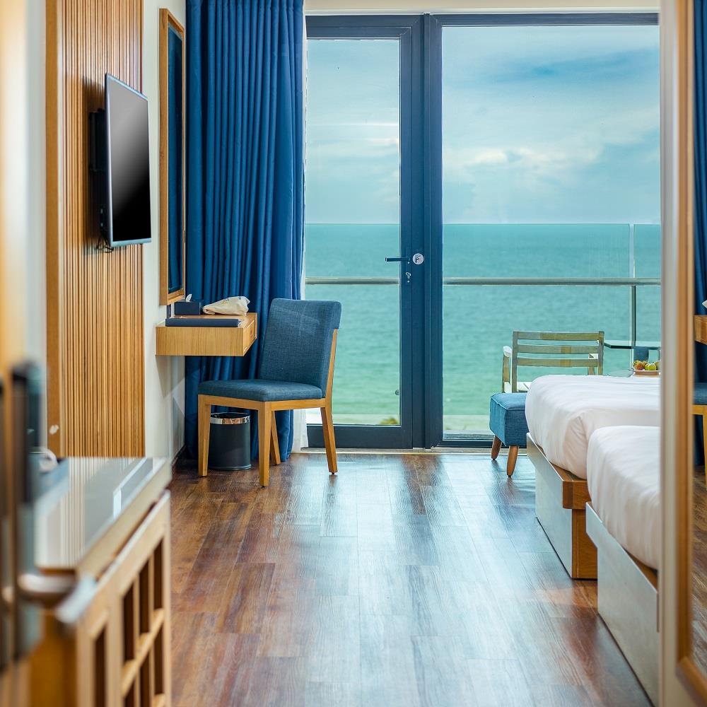 Deluxe 02 Giường Đơn, Ban Công, Hướng Biển - Khách Sạn Sala Đà Nẵng Beach