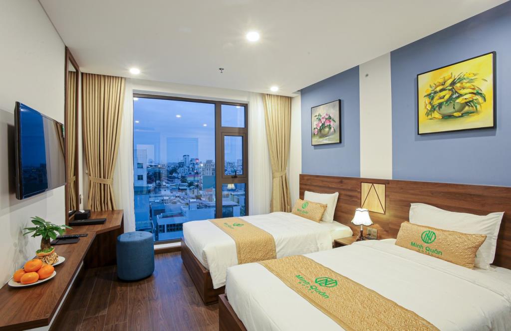 Deluxe Twins Room With City View - Khách Sạn Minh Quân