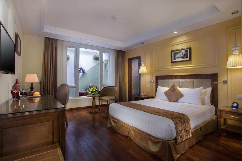 Phòng Deluxe City View - Khách sạn Hà Nội Pearl Hotel