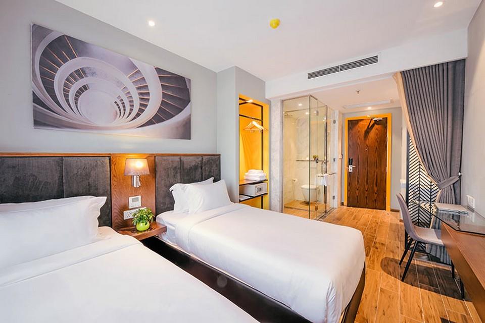 Phòng Deluxe 2 Giường Đơn Hướng Phố - Khách Sạn Grand Cititel Hà Nội 