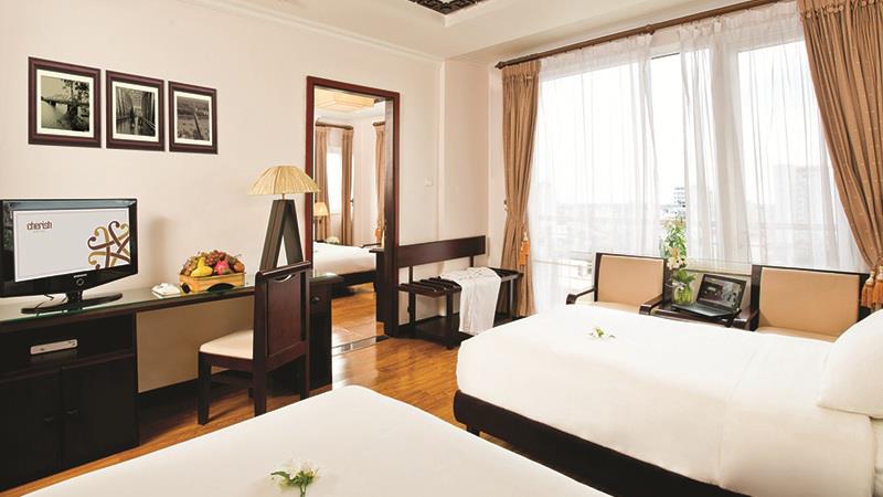 Balcony Family Connecting Double & Twin - Khách Sạn Cherish Huế