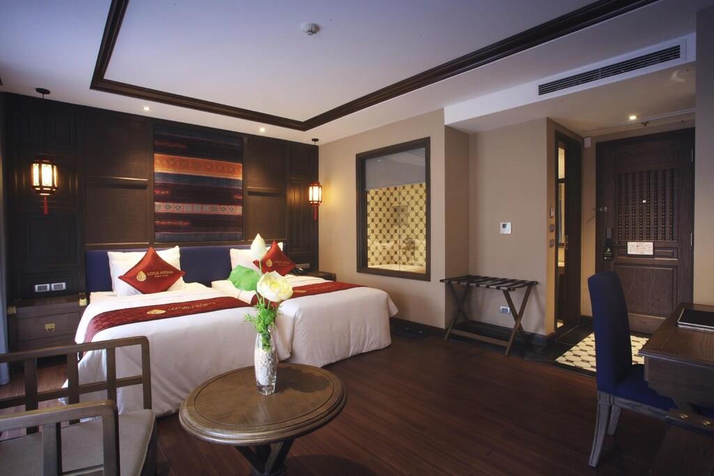 Deluxe giường đôi/2 giường đơn hướng thị trấn Sapa - Khách sạn Lotus Aroma Sapa