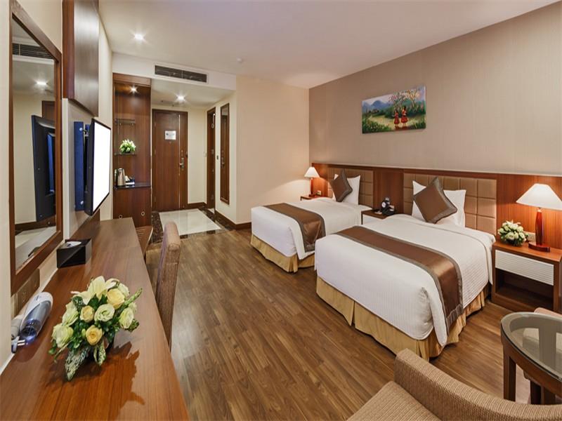 Phòng Deluxe 2 Giường Đơn Hướng Phố - Khách sạn Mường Thanh Luxury Phú Thọ