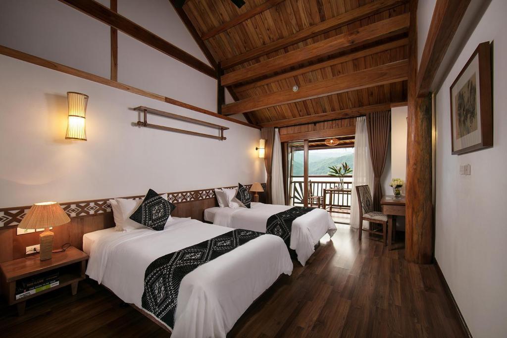 Phòng Deluxe Twin - Mai Châu HideAway Lake Resort