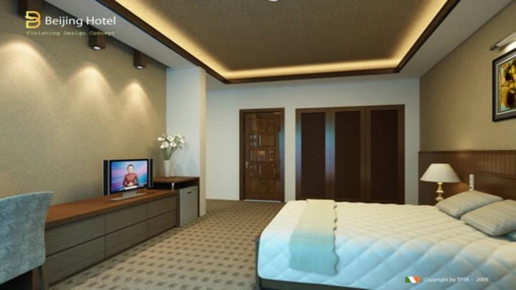 Phòng VIP 1 Giường Lớn Ban Công Hướng Phố - Khách Sạn Beijing