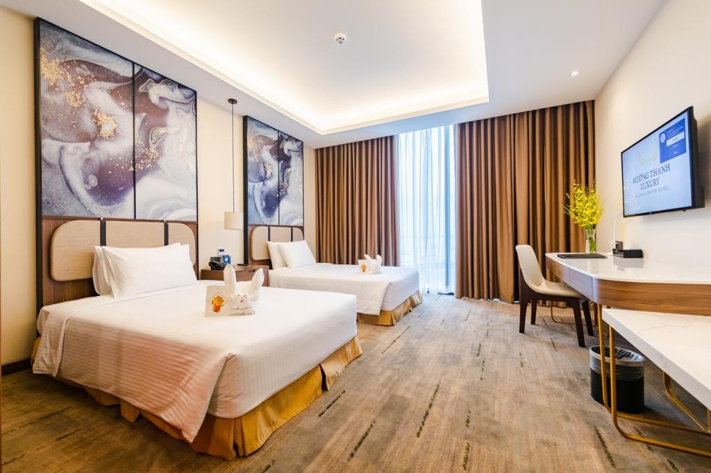 Deluxe Twin Room with Ocean view - Khách sạn Mường Thanh Luxury Hạ Long Centre