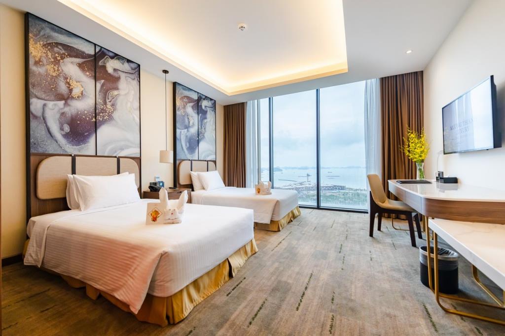 Deluxe Twin Room with Ocean view - Khách sạn Mường Thanh Luxury Hạ Long Centre