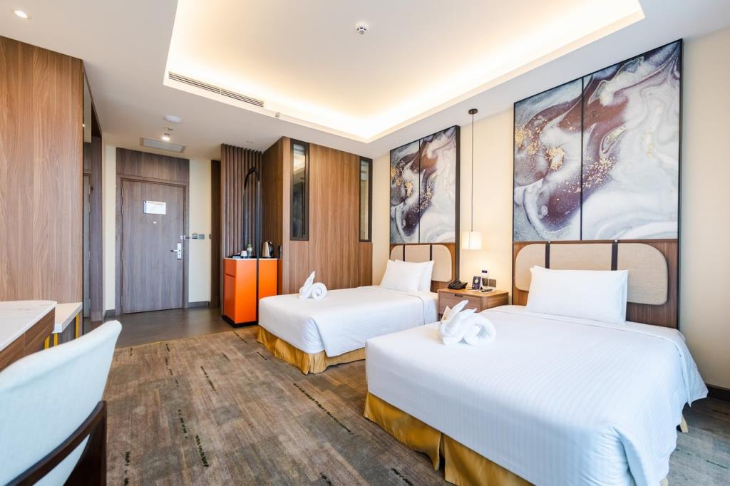 Deluxe Twin Room with Ocean view - Khách sạn Mường Thanh Luxury Hạ Long Centre