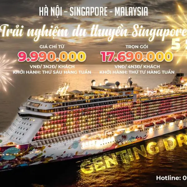 Hà Nội/Tp.hcm - Singapore Du Thuyền 4 Ngày 3 Đêm