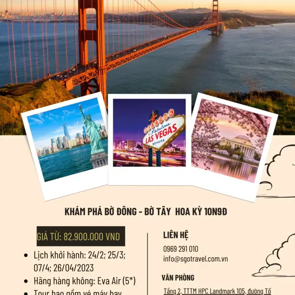 Liên Tuyến Đông - Tây Hoa Kỳ 2023 Mùa Anh Đào