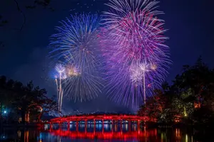 5 điểm bắn pháo hoa tại Hà Nội -  Chào đón Tết dương lịch 2026 rực rỡ