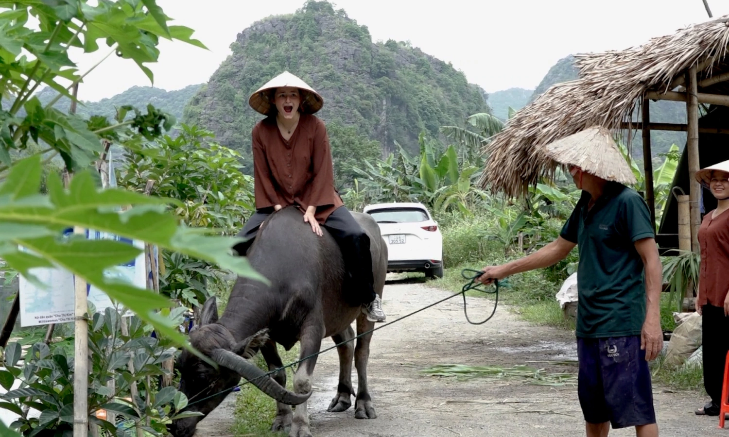 Du khách nước ngoài "háo hức" cưỡi trâu, bắt cá khi du lịch Ninh Bình