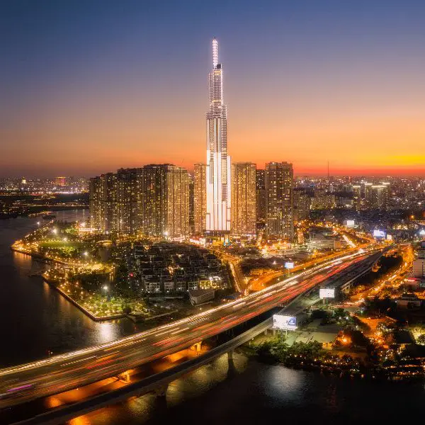 Khám phá thành phố Hồ Chí Minh về đêm: Vẻ đẹp rực rỡ từ trên cao