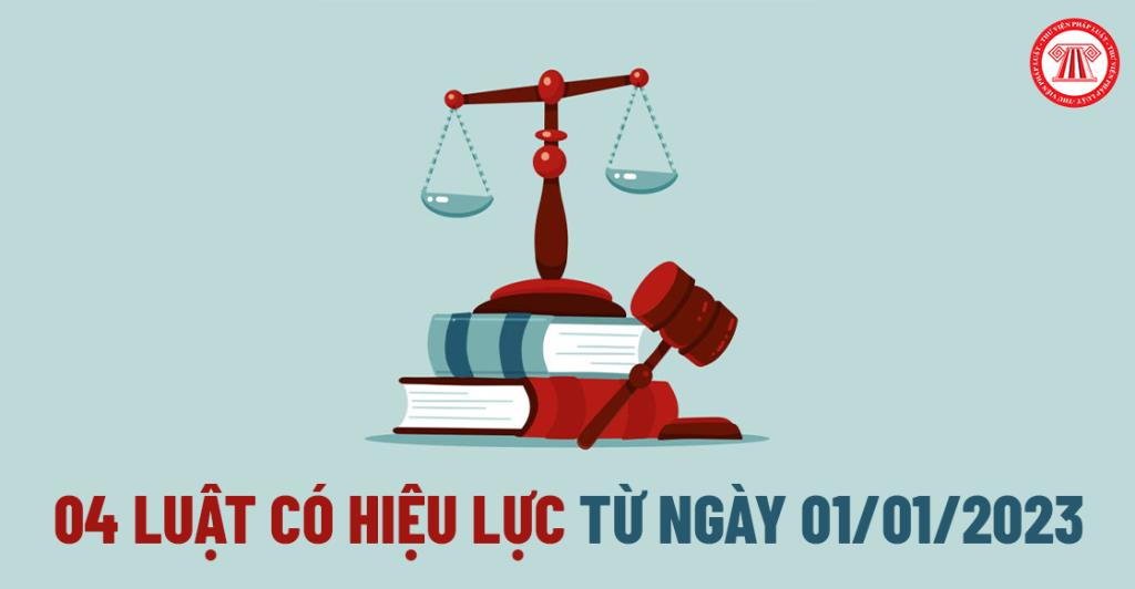 Tổng hợp điểm mới 04 Luật có hiệu lực từ ngày 01/01/2023