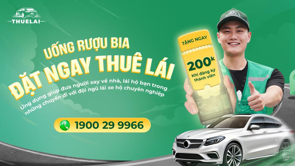 Dịch vụ thuê tài xế lái xe hộ giúp đảm bảo an toàn sau khi uống rượu, bia