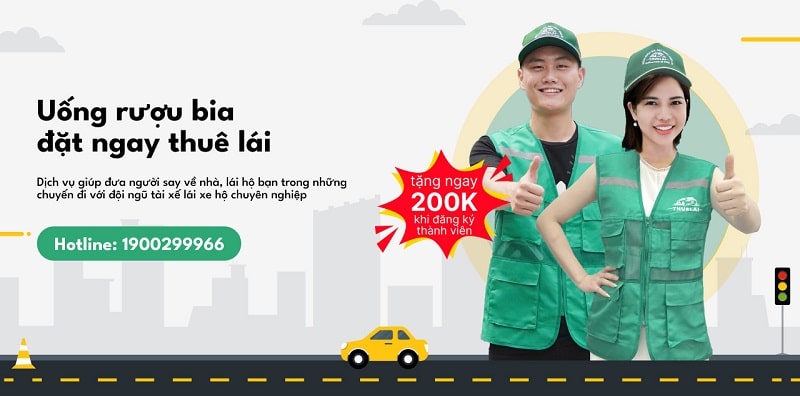 Ứng dụng Thuê Lái - Ứng dụng thuê tài xế lái xe hộ an toàn