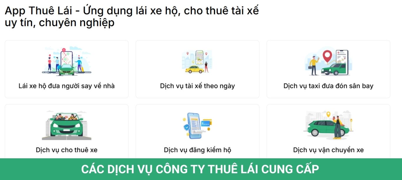 Dịch vụ do Thuê Lái cung cấp