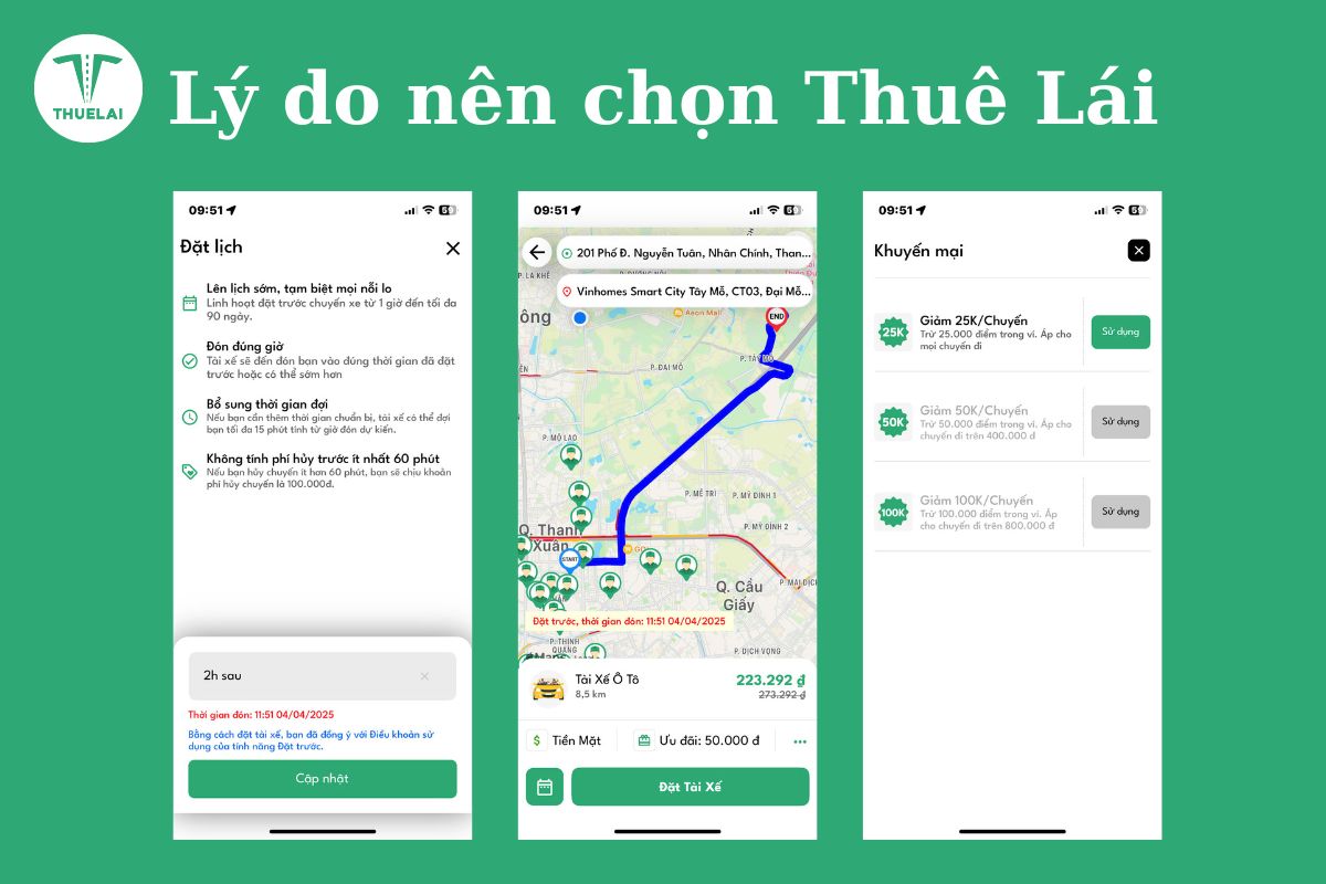 Lý do nên sử dụng dịch vụ lái xe hộ Hà Nội của Thuê Lái