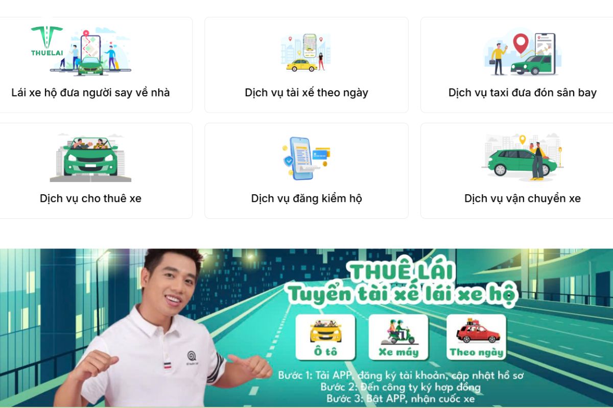 Dịch vụ đa dạng của Thuê Lái