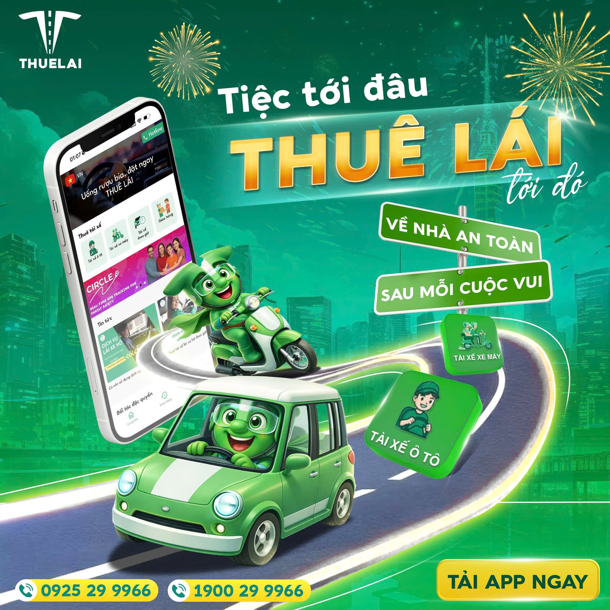 Tiệc tới đâu, Thuê Lái tới đó