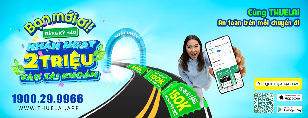 Khuyến mãi khi tải app Thuê Lái