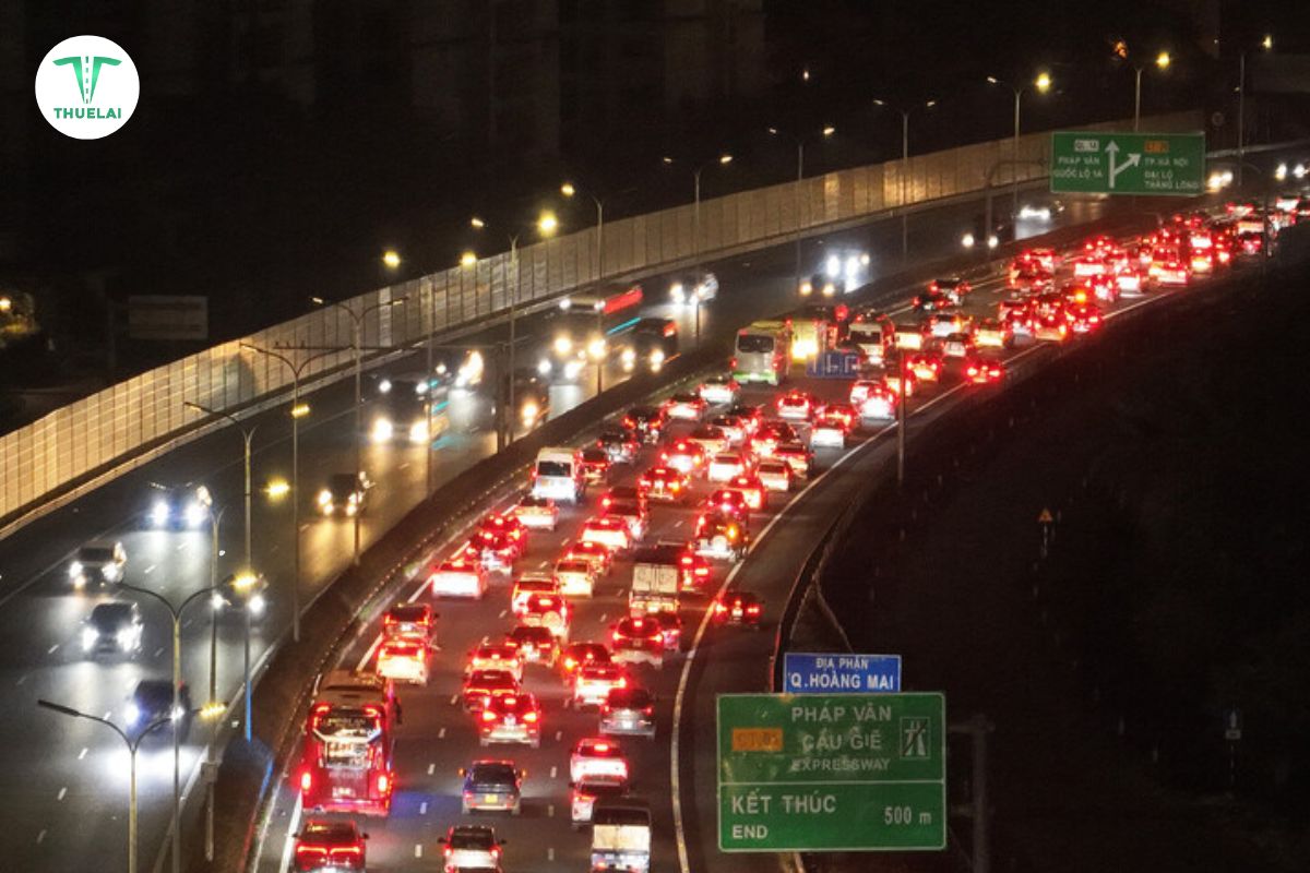 Tình trạng giao thông tại Hoàng Mai