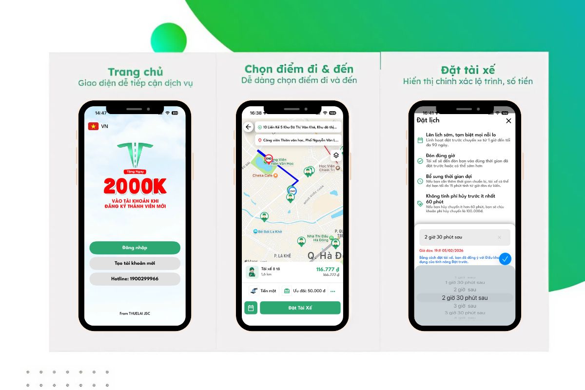 Hướng dẫn đặt lái xe hộ tại Hoàng Mai