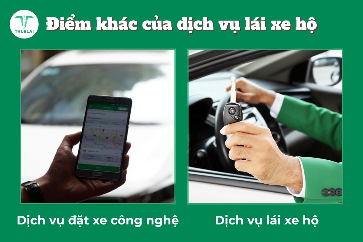 So sánh dịch vụ lái xe hộ và taxi truyền thống