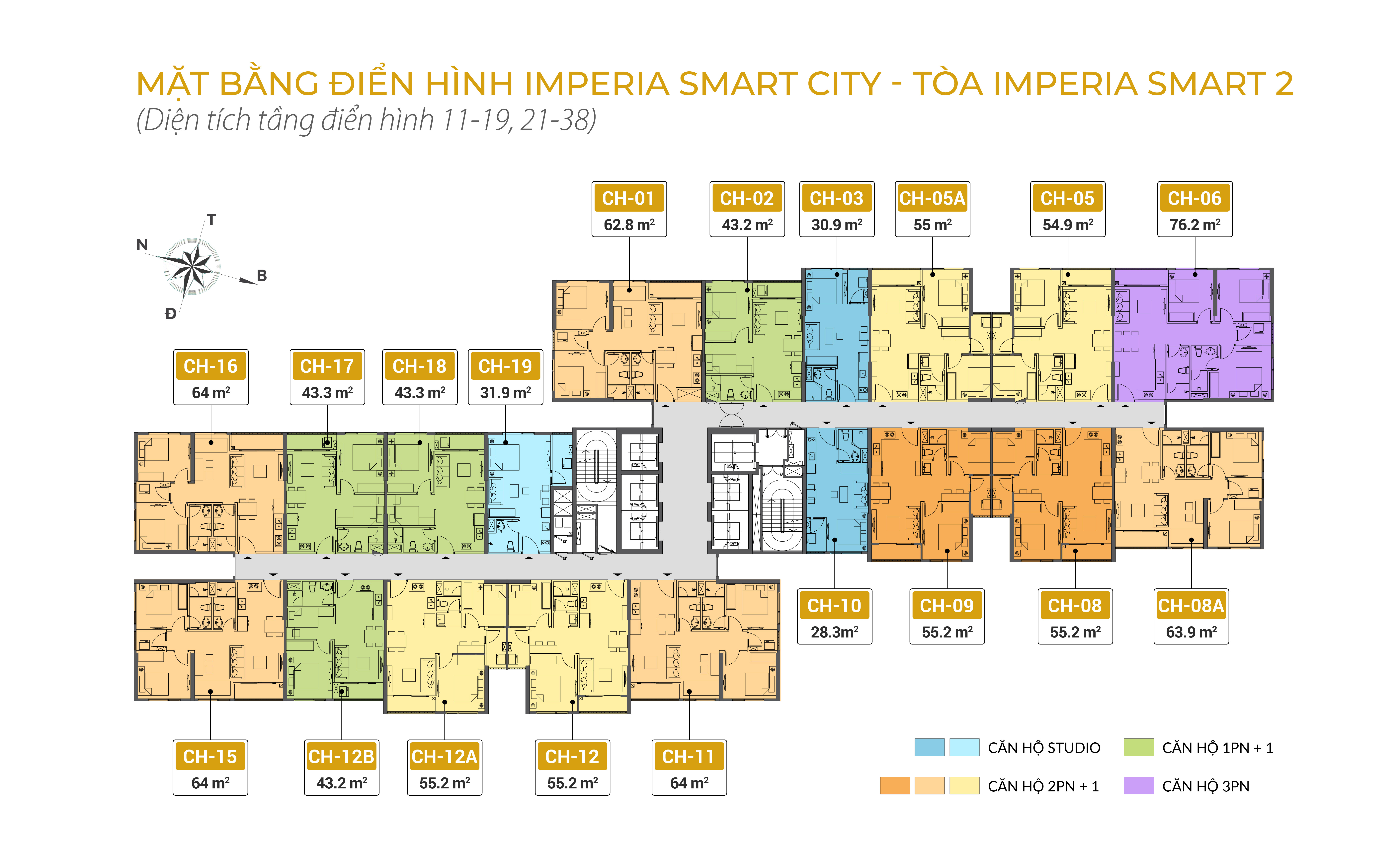 Mặt bằng tầng của Imperia Smart City
