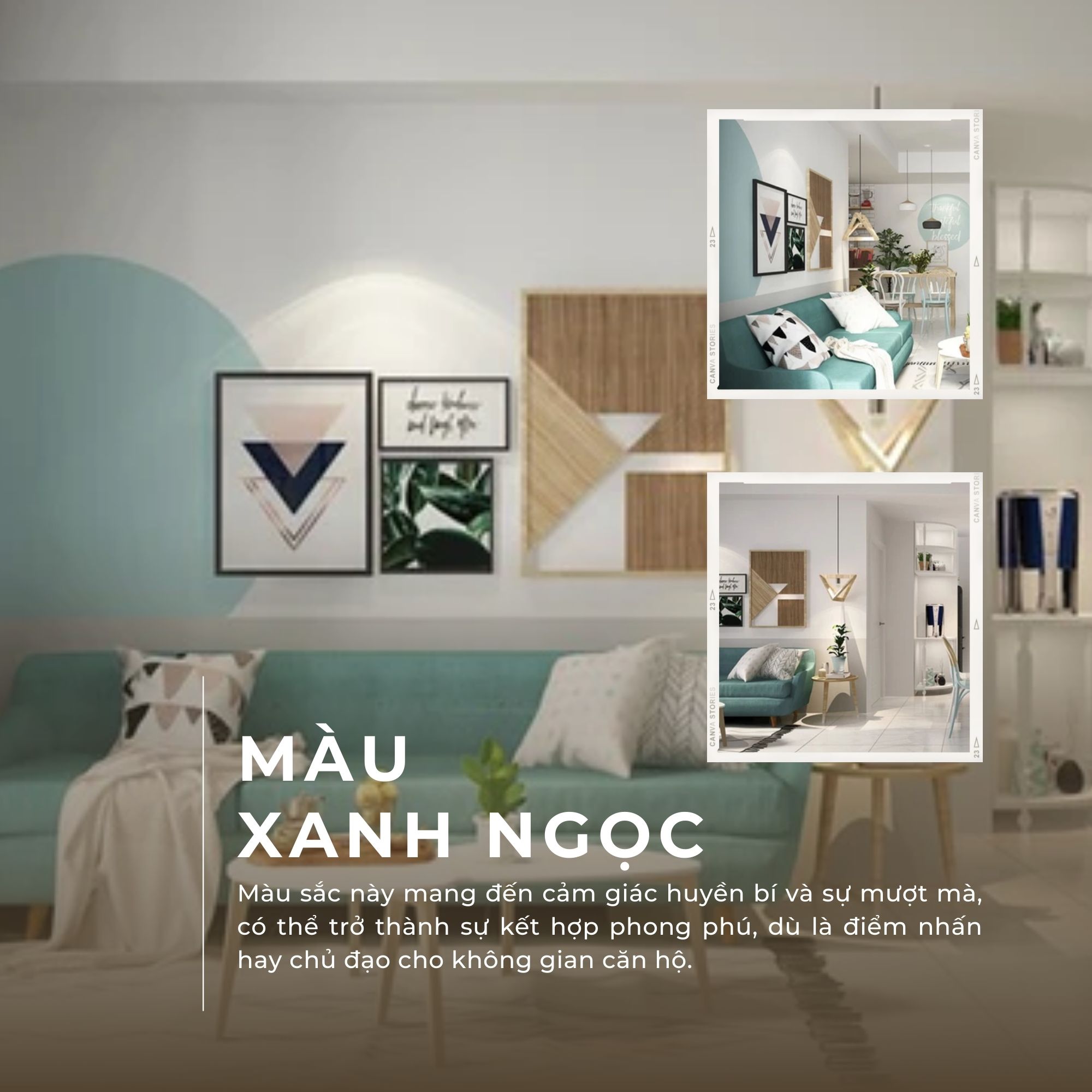 Xu hướng nội thất tông xanh ngọc