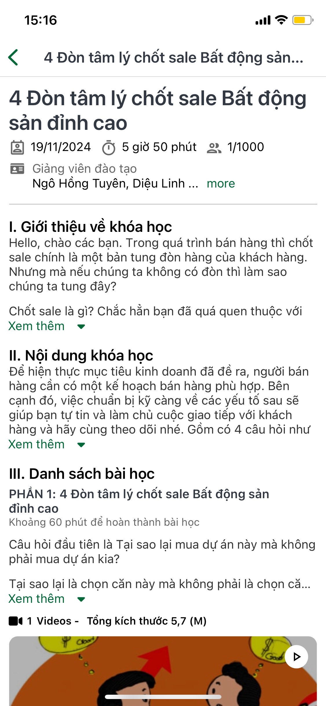 Khóa học chuyên nghiệp cho môi giới BĐS