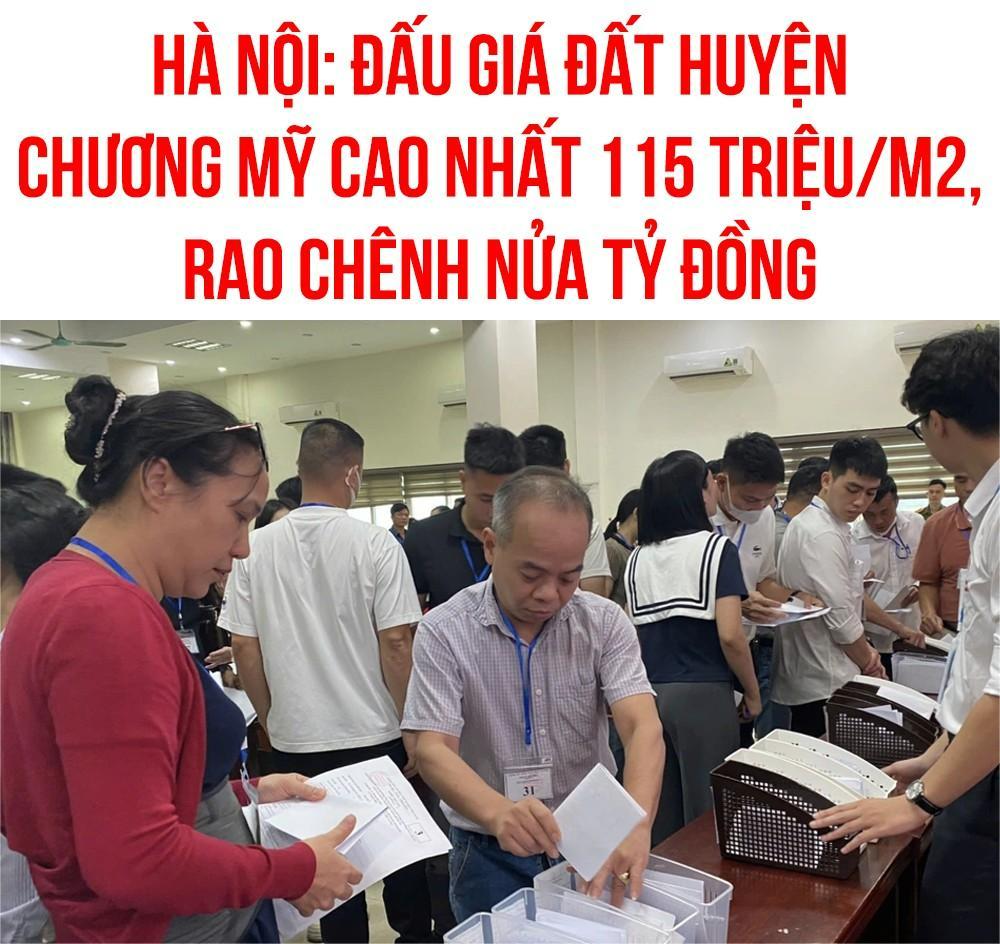 Đấu giá đất tại Chương Mỹ, môi giới rao chênh nửa tỷ đồng
