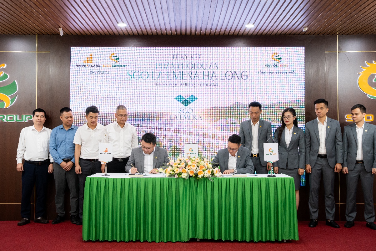 Đại diện Hải Phát Land – SGO Group và Địa Ốc SGO trong buổi lễ ký kết