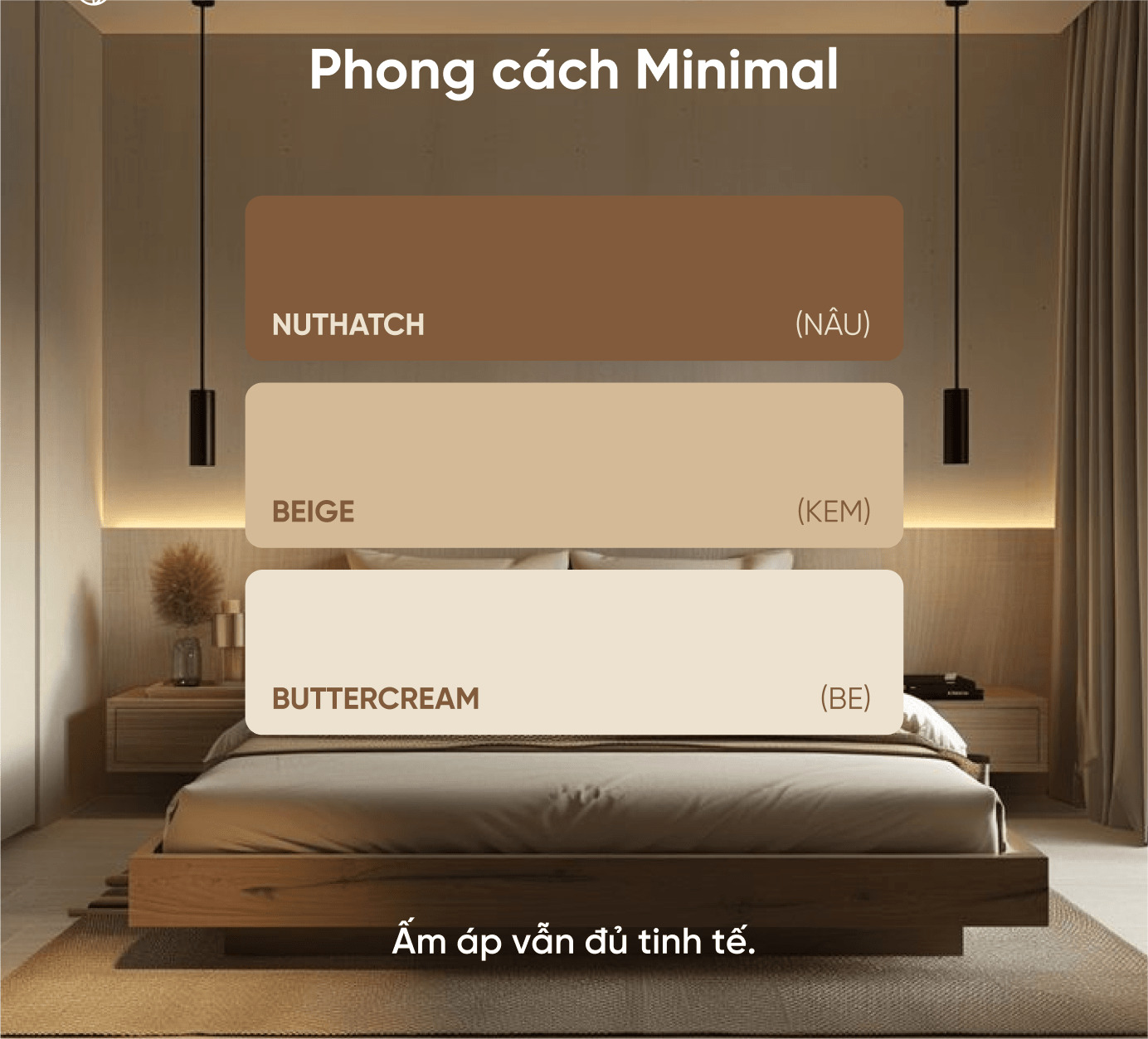 Phong cách thiết kế nội thất phòng ngủ Minimal
