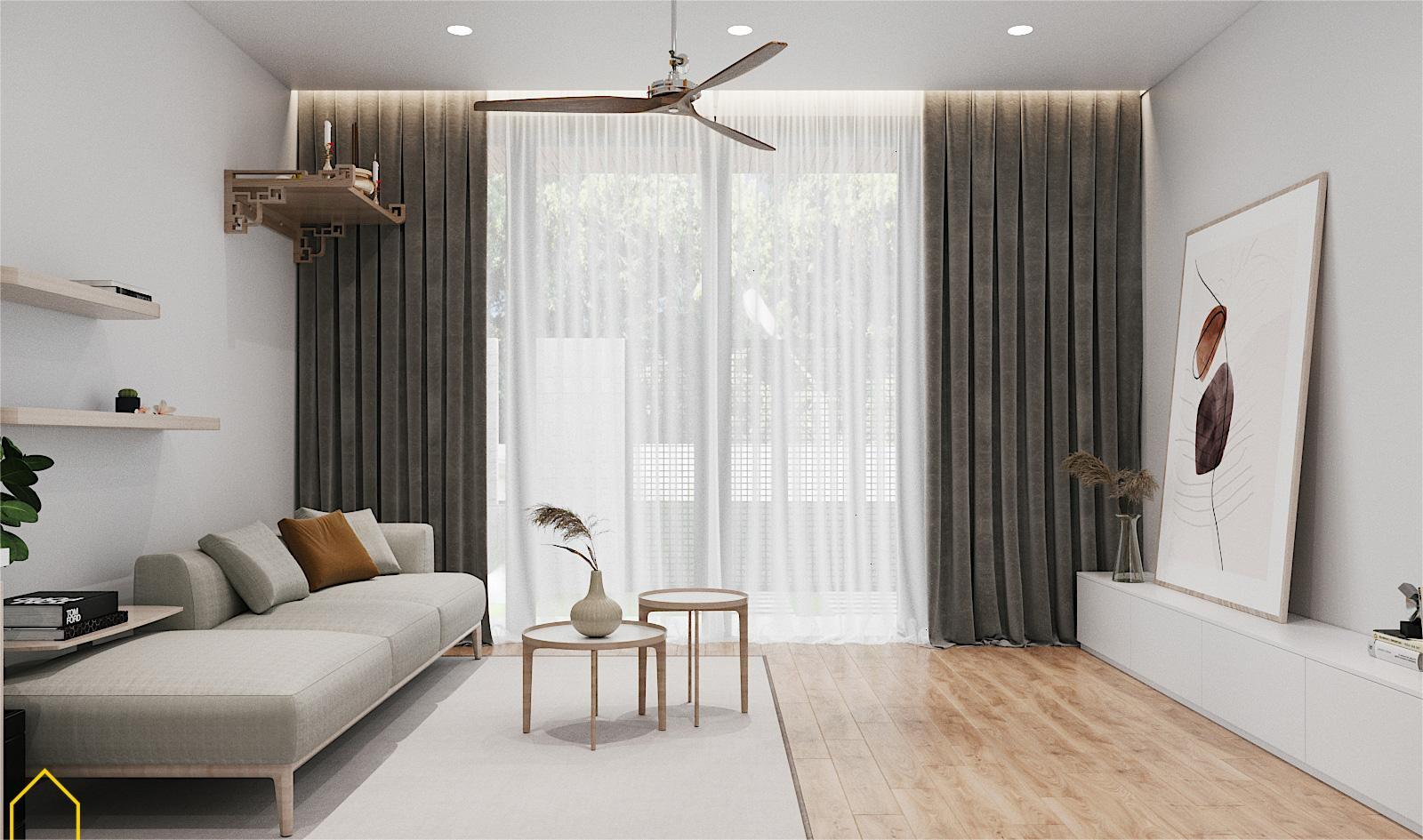 Thiết kế phòng khách nhà cấp 4