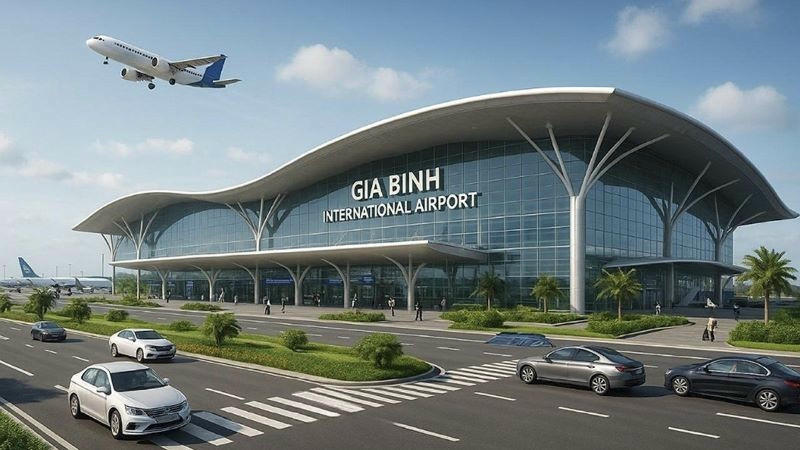 Phối cảnh sân bay Gia Bình
