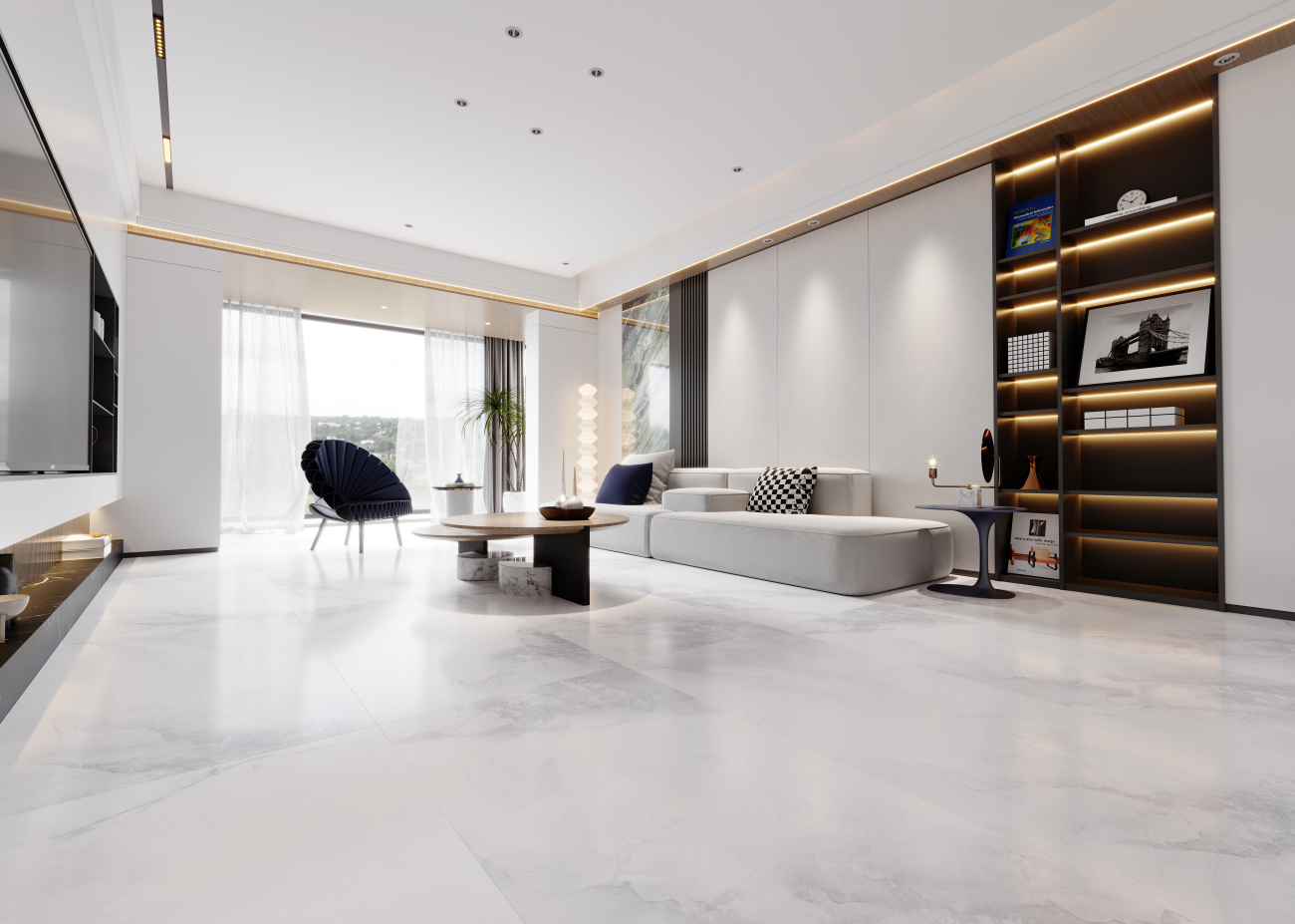 Sử dụng gạch nền khổ lớn