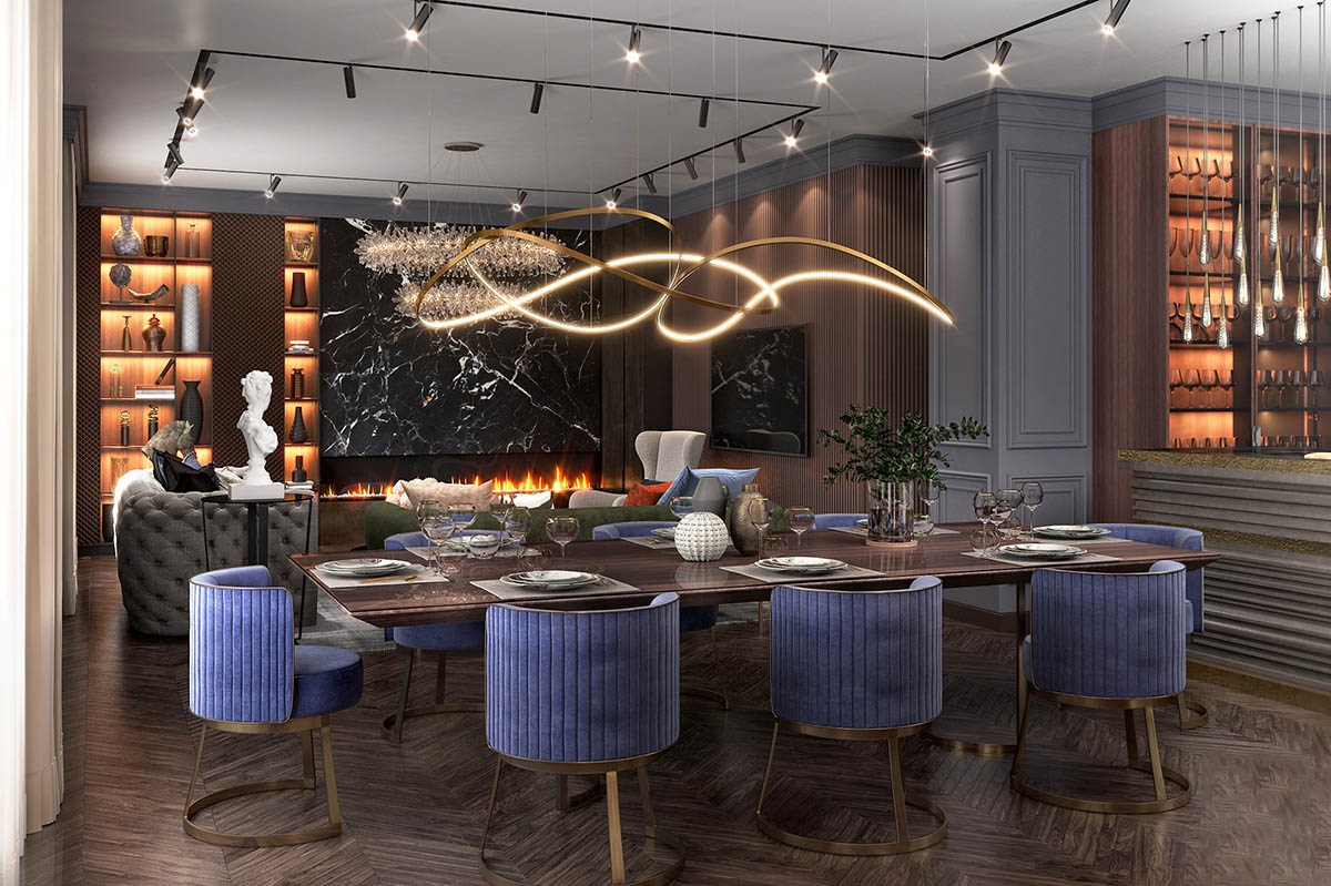 Phòng ăn phong cách Art Deco