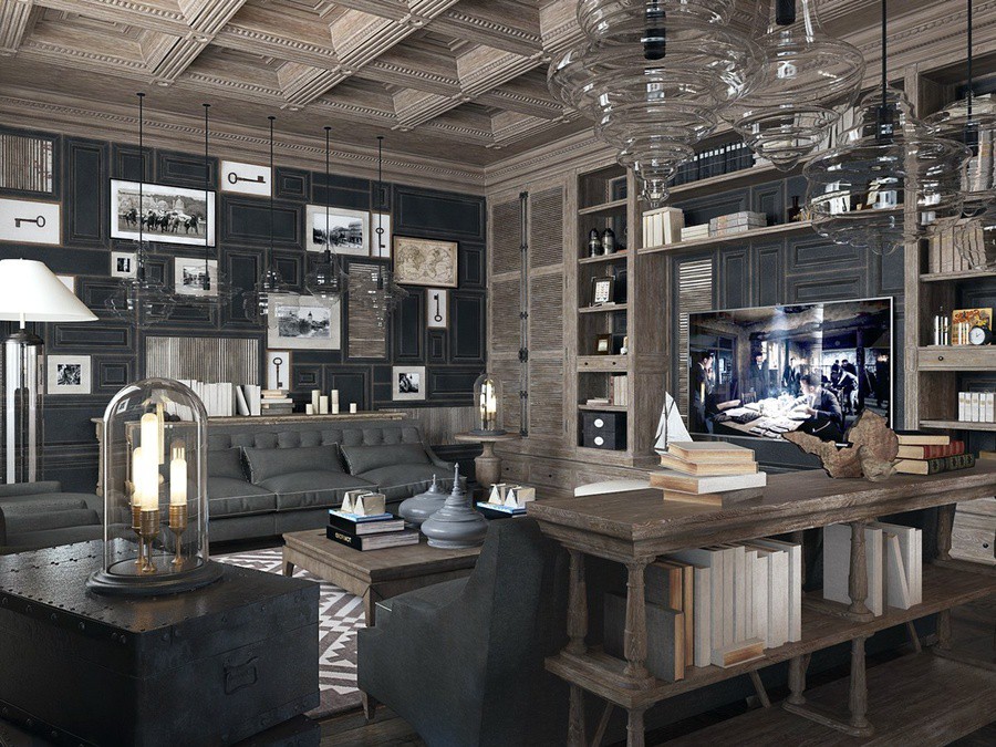 Không gian phòng khách theo phong cách Art Deco