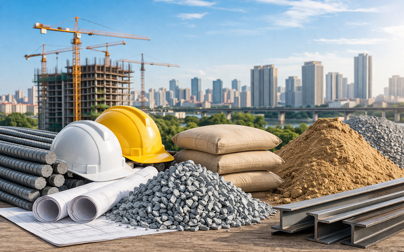 Giá vật liệu xây dựng thiết lập mặt bằng mới