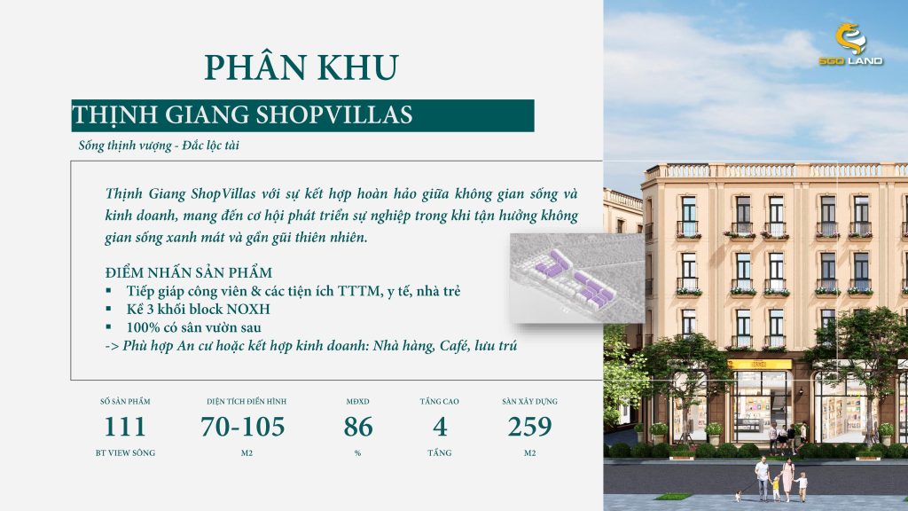 Phân khu Thịnh Giang Villas