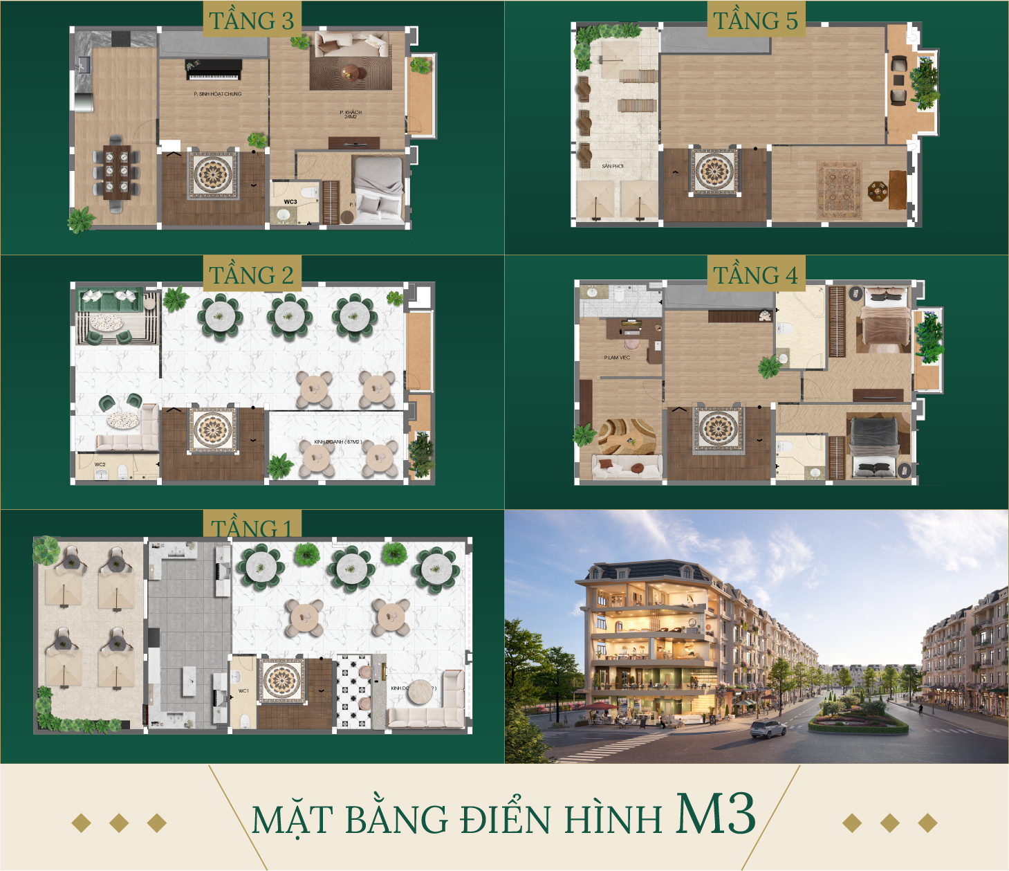 Mặt bằng điển hình M3 dự án
