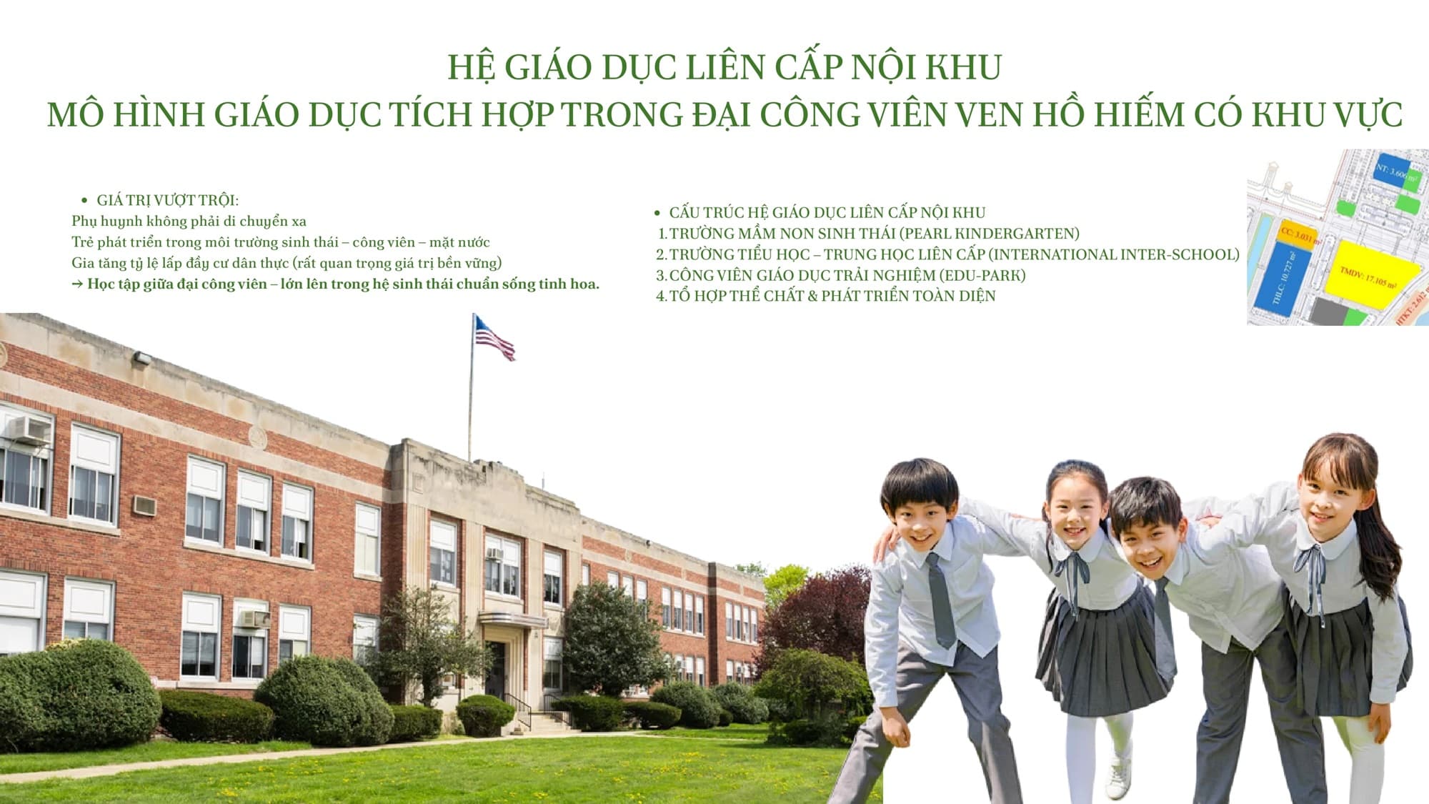 Hệ thống cơ sở giáo dục tại Pearl Rivera Ha Noi