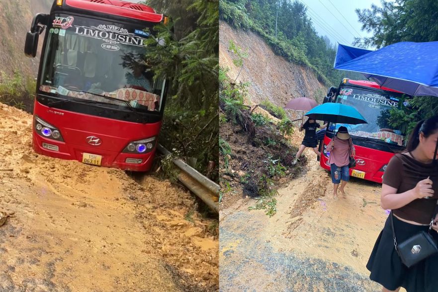 Nhiều khách du lịch bị mắc kẹt tại Hà Giang