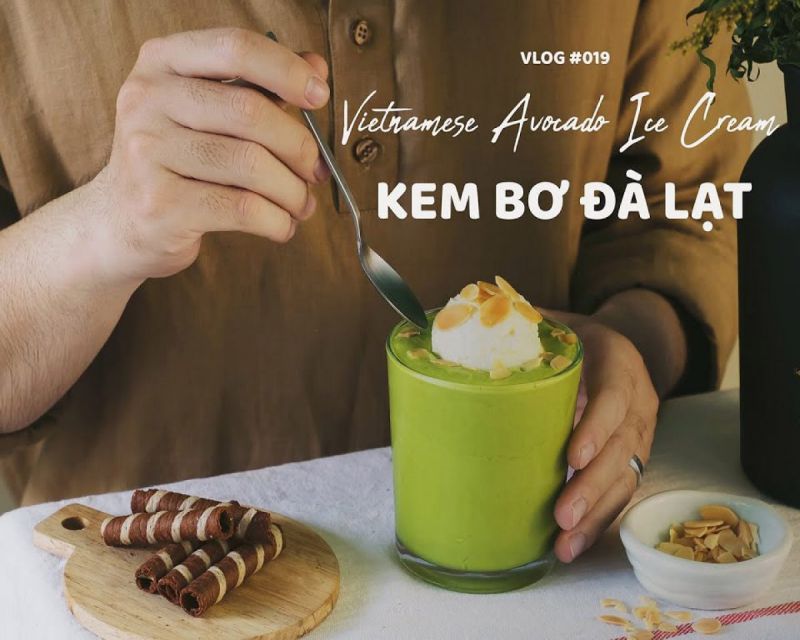 Ly kem bơ béo ngậy với màu sắc đẹp mắt