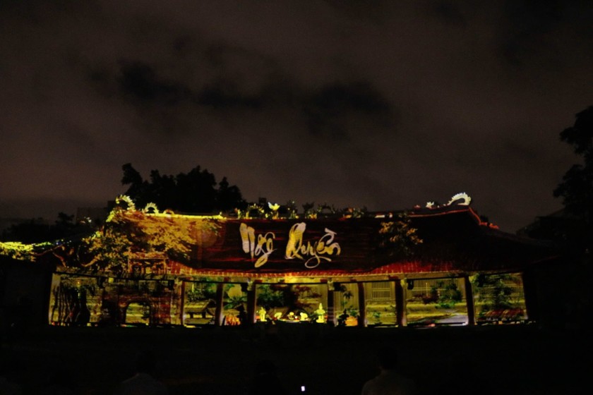 Trình diễn 3d mapping tại đình Hàng Kênh