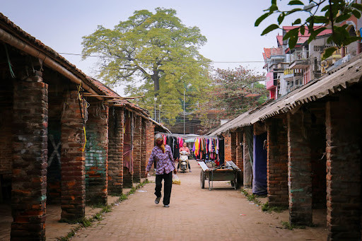 Khung cảnh yên bình tại chợ làng Nôm
