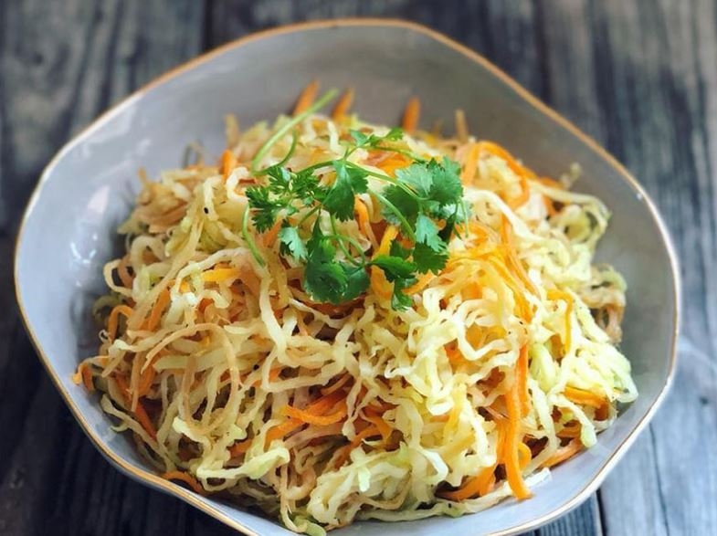 mực khô xào su hào